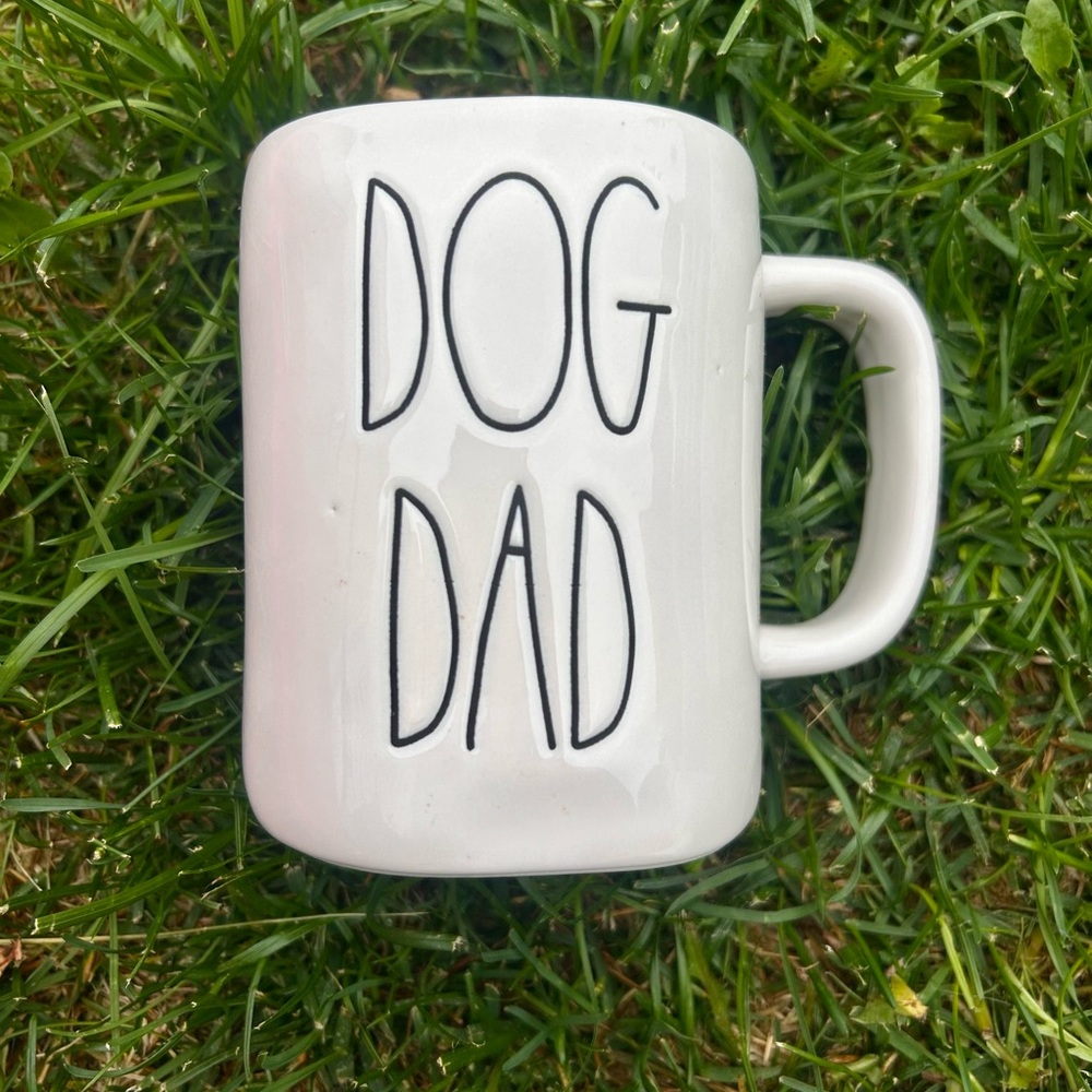 Rae Dunn White Dog Dad Mug